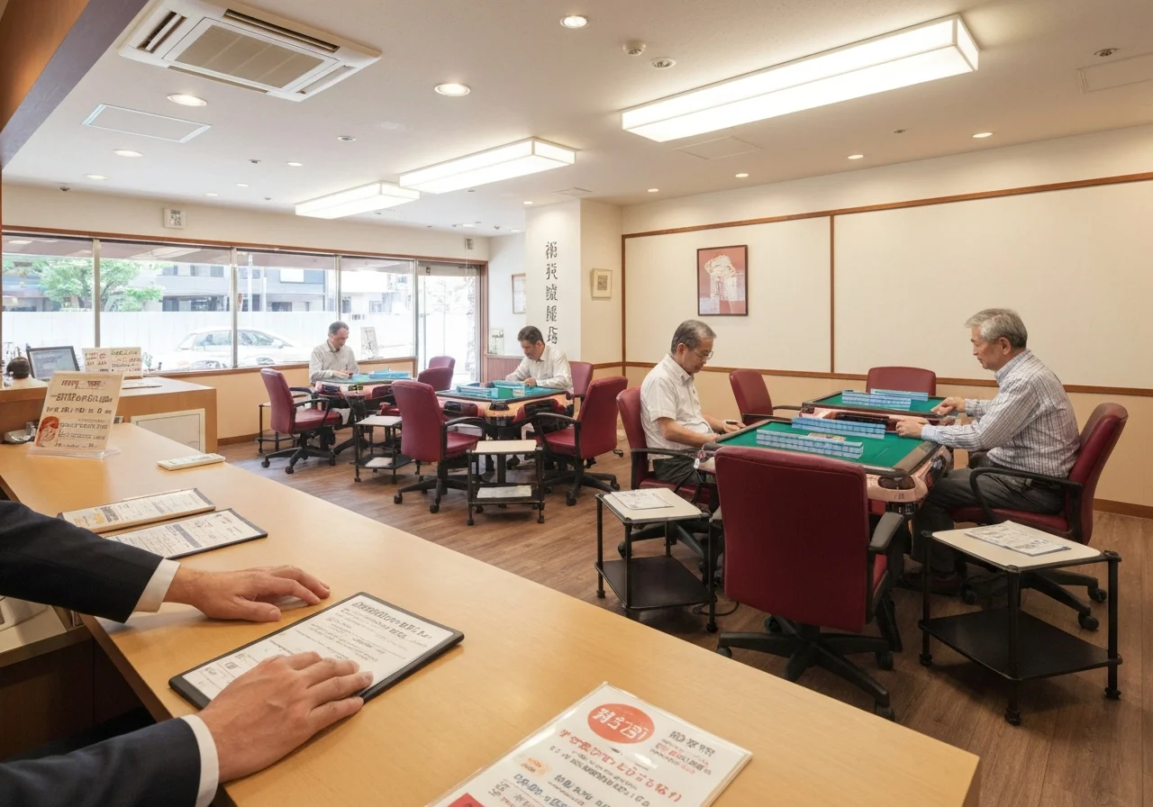 受付カウンターで予約内容を確認する手元の写真